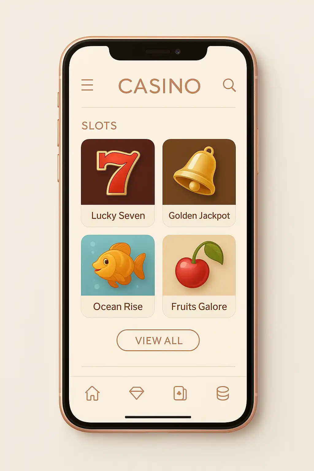 Turbosven Casino mobile app interface displayed on a smartphone
